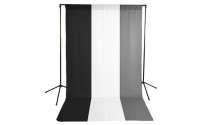 Black/White/Gray Wrinkle Resistant Backdrop Kit