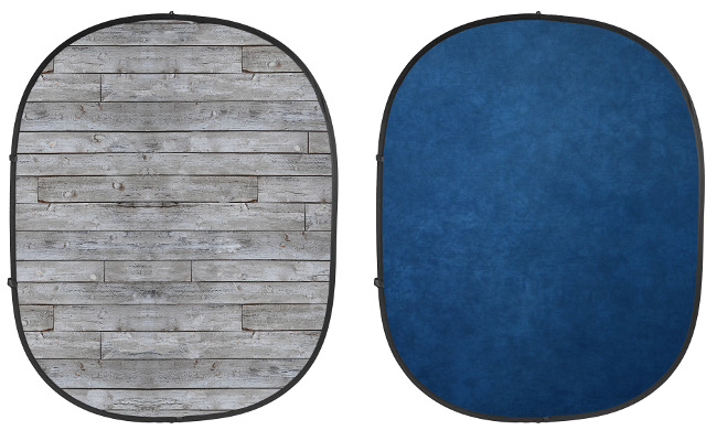 Gray Pine/Blue Collapsible Backdrop